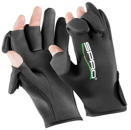 SPRO WICKED WEATHER WEAR GLOVE SPLIT FINGER GRAY
