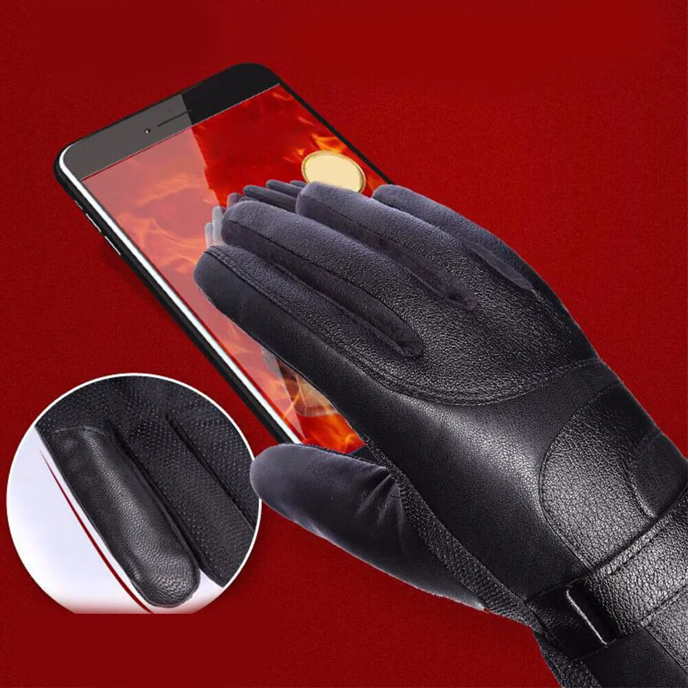 US 1-2 Pair Rechargeable Heated Gloves Unisex Touchscreen Ski Waterproof Outdoor