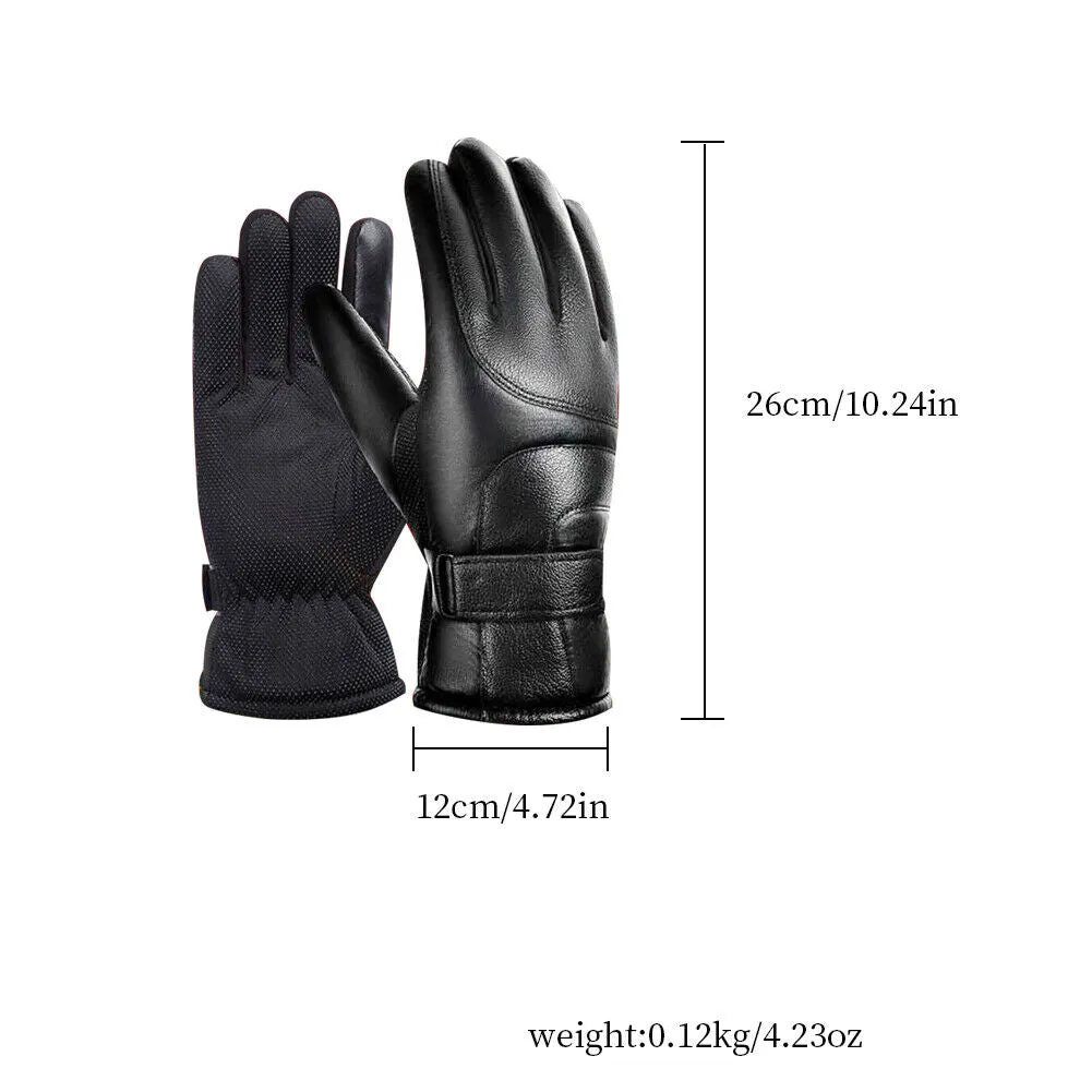 US 1-2 Pair Rechargeable Heated Gloves Unisex Touchscreen Ski Waterproof Outdoor
